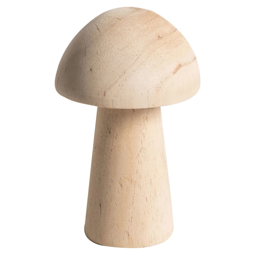 

Wooden Mushroom Ornament Blank Unfinished Mushroom Decor Wooden mushroom white embryo handmade DIY painted graffiti home decor