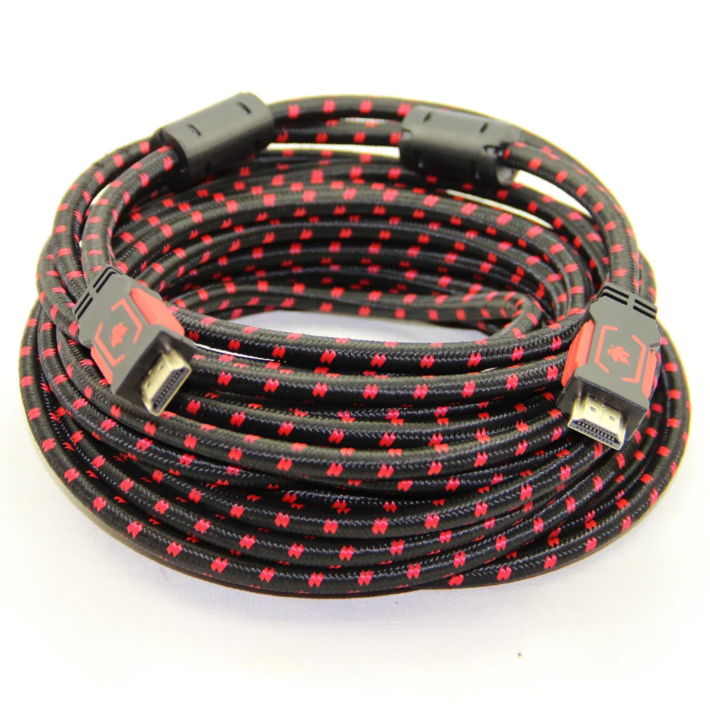 Bochara Nylon Braided HDMI-Compatible Cable 2.0 (4K x 2K) Ethernet Support Video 4K 2160p HD 1080p 3D