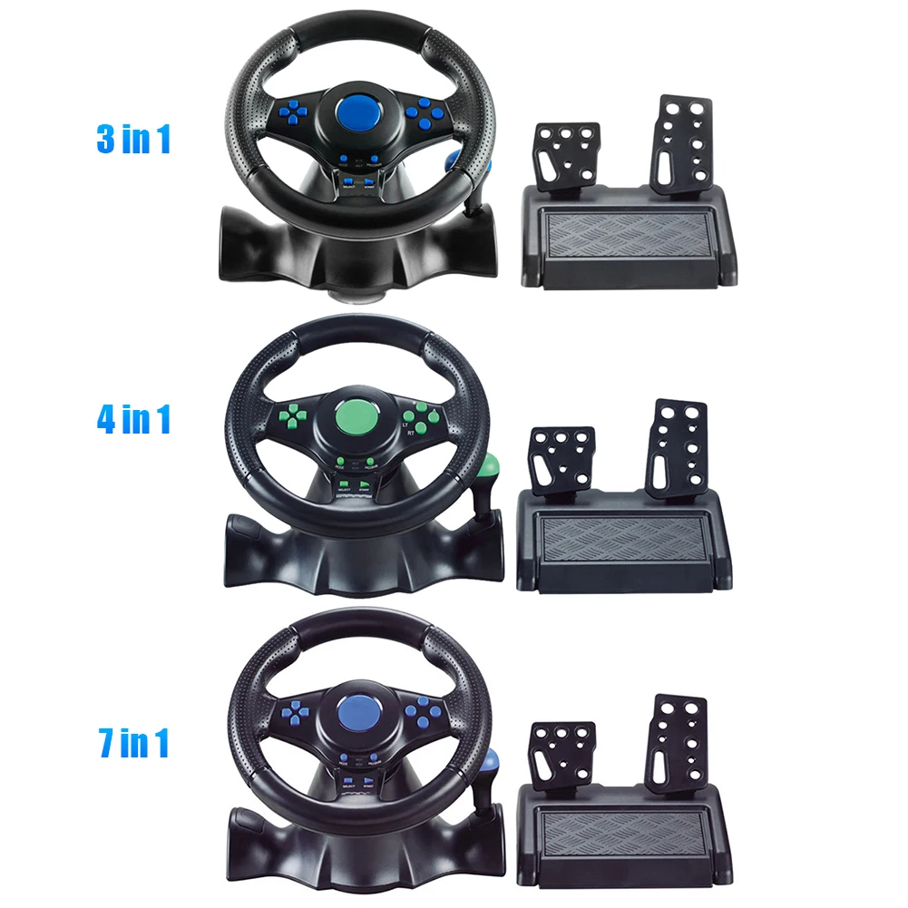 Controlador de Vibração de Volante de Corrida, 7in 1, Simulação de Jogo,  Pedais de Carro para Switch, Xbox 360, Xbox One, PC, PS4, 3, Android -  AliExpress