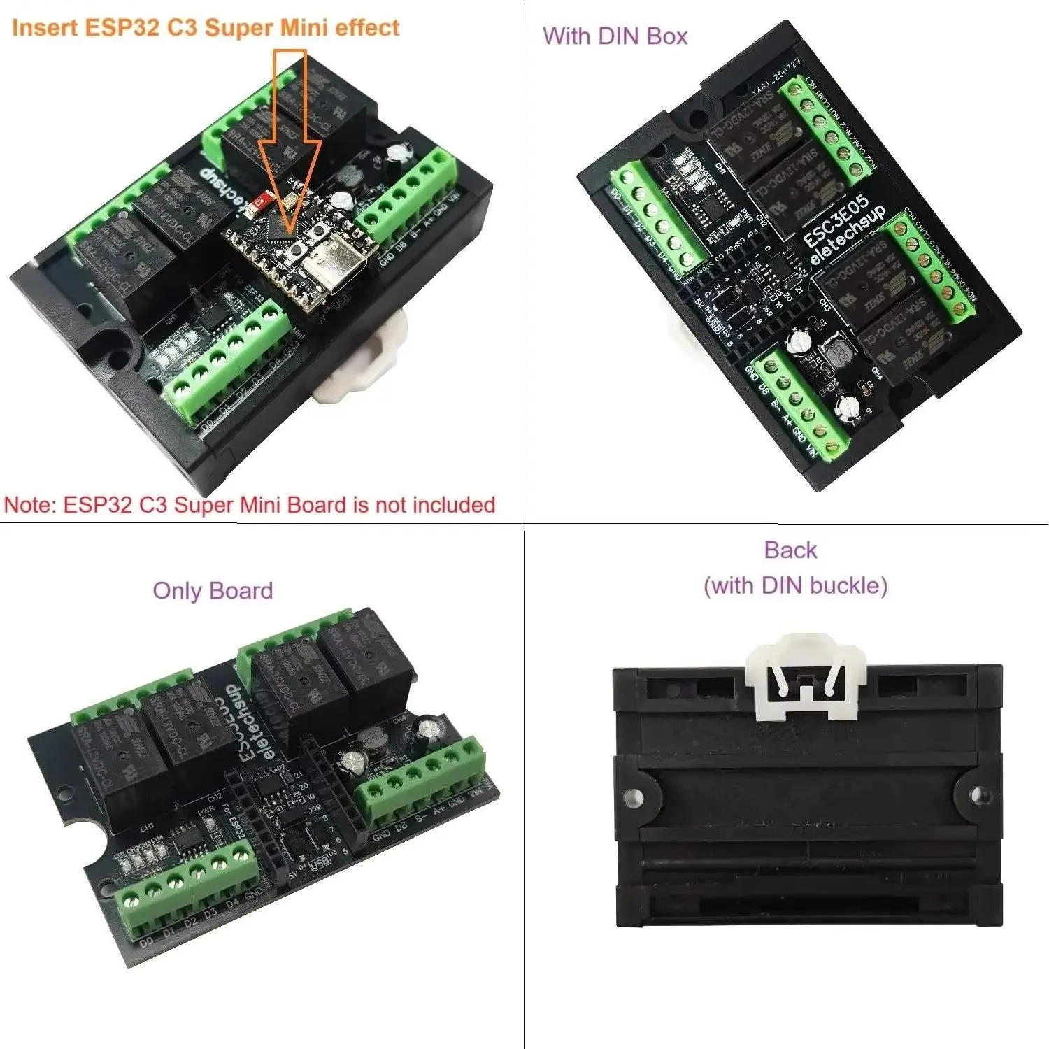 รูปสินค้า โมดูลควบคุมอัจฉริยะ ESP32 C3 สำหรับสมาร์ทโฮม