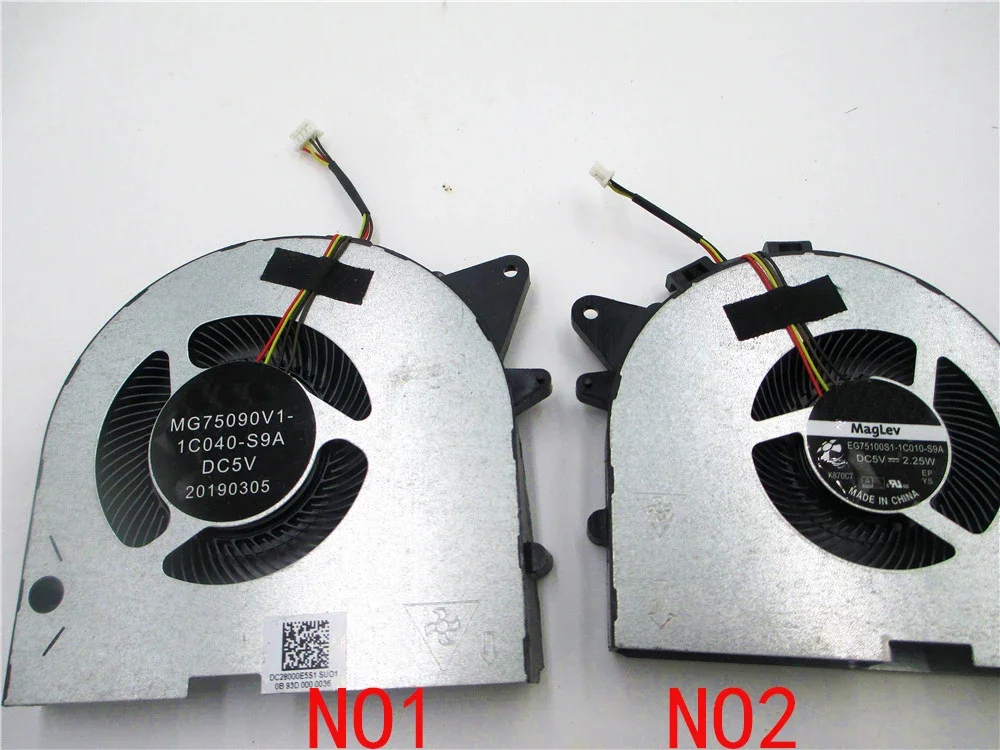 

Fan for LENOVO Legion 81LE Y7000P Y530P Y540P Y545 DC28000DMS0 DC28000DMS1 EG75100S1-1C010-S9A EG75090S1-1C040-S9A