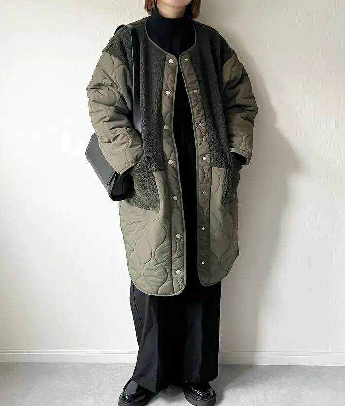 

2023 Autumn/Winter INS Style Hot Selling Loose Fit Slim Japanese Combination Design Feeling Cotton Suit Mid Length Women's Top