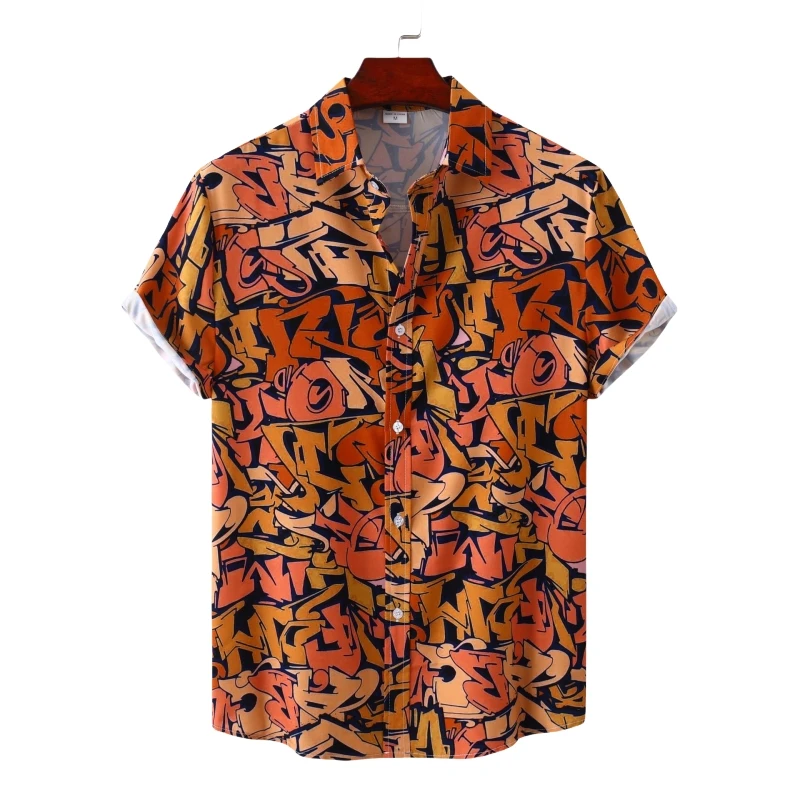 Clothing Men T-shirt Luxury Original Men's Shirts 2024 Fashion T-shirts Man Free Shipping Tiki Blouses Social Hawaiian Cotton