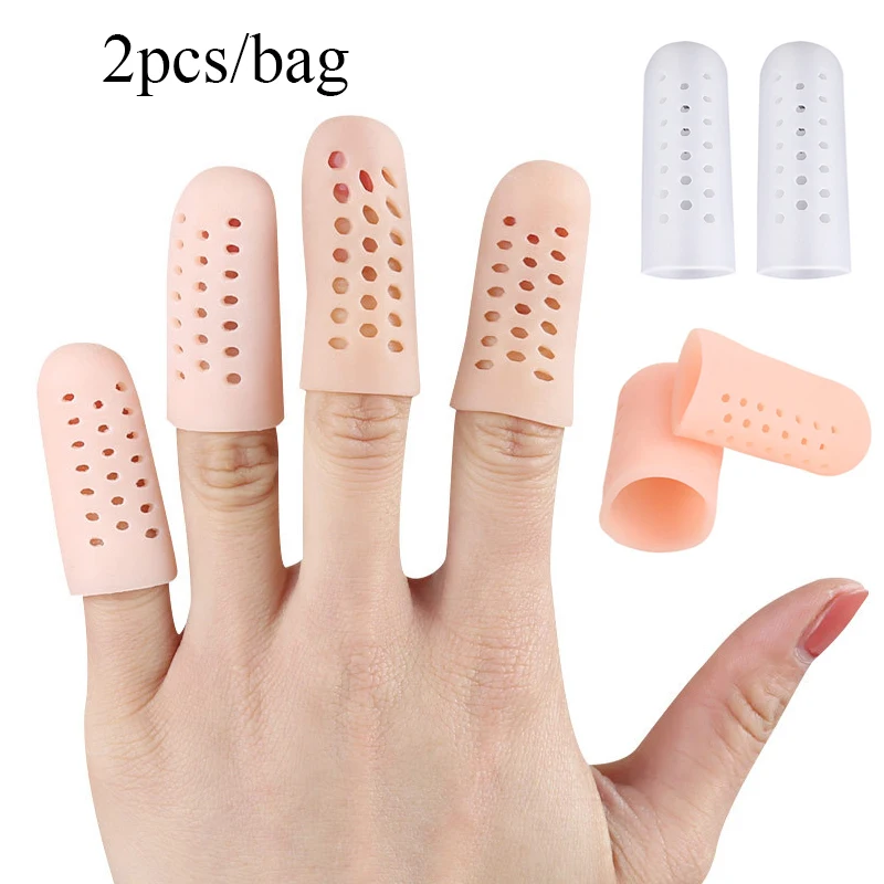 2pcs Silicone Toe Protector Three Sizes Preventing Blisters Anti-Friction Toe Cap Finger Protector Multi-use Foot Care Tool