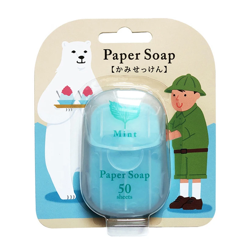 Box Disposable Soap Paper Travel Soap Paper Washing Hand Bath Clean Scented Slice Sheets Mini Bathroom Supplies disposable soap paper