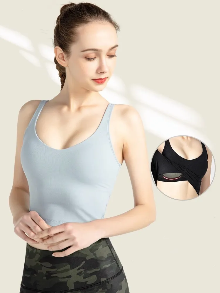 Sports Bra Women Thin Section Shockproof Beauty Back Vest Style High-intensity Running Fitness Yoga Underwear With Chest Pad
