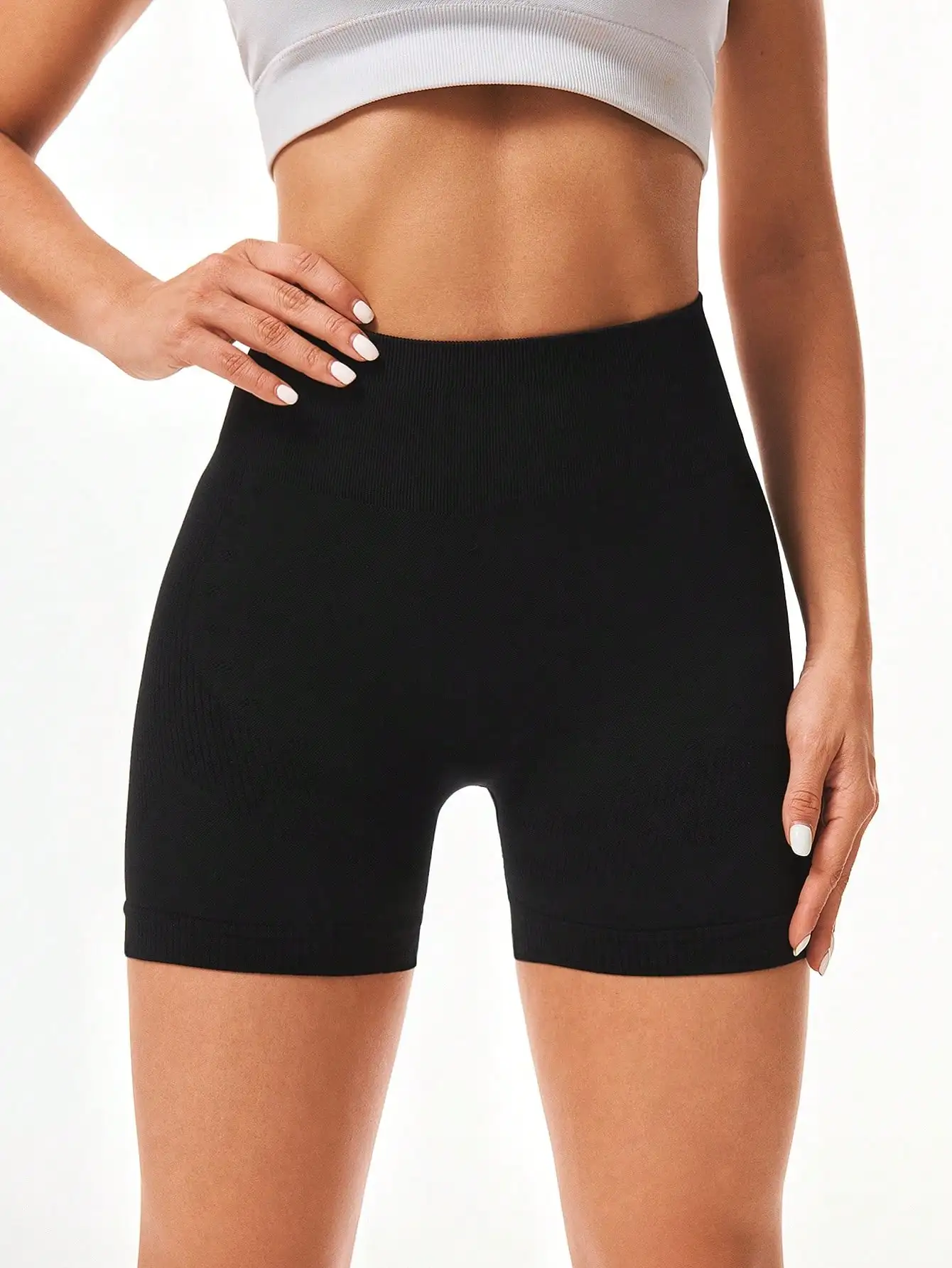 Solid Color Sports Shorts 4