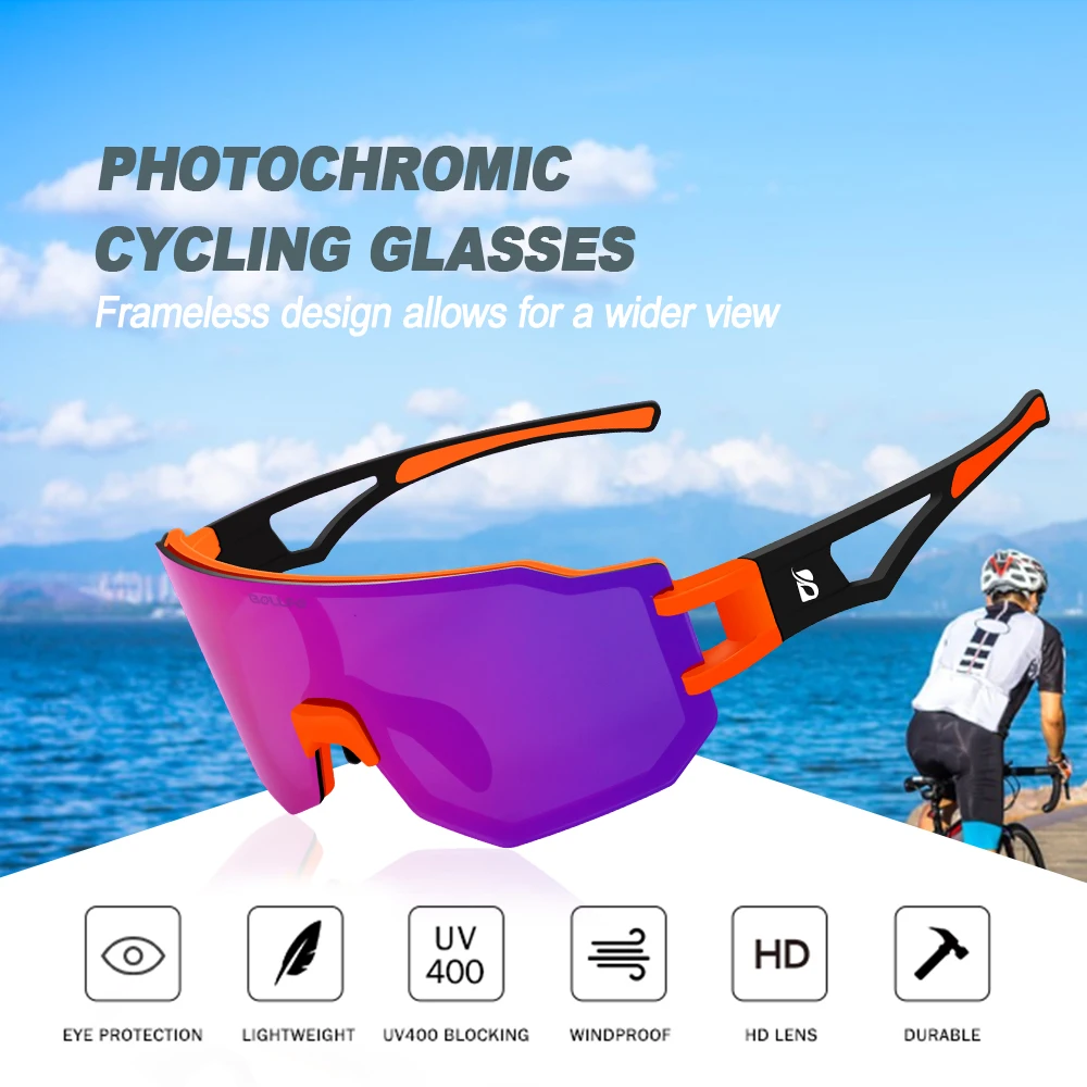 

Bike Bicycle Glasses Photochrome Men Women UV400 Sport Glasses Photochromic Mountain Bike Sunglasses Eyewear Cycle Goggle