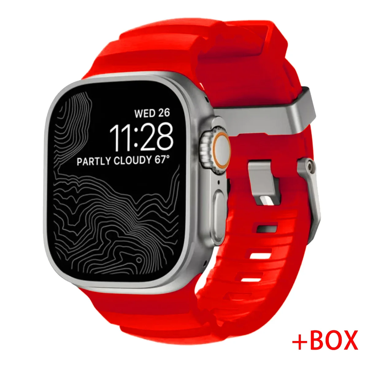 ตัวเลือกสินค้า สายรัดข้อมือซิลิโคนสปอร์ต สำหรับ Apple Watch ทุกรุ่น