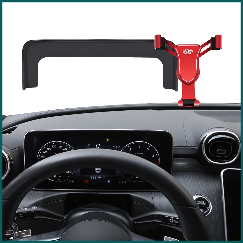 Multimedia Dashboard Screen 12.3inch Phone Holder For Mercedes Benz EQE Screen Frame Phone Bracket Cradle For EQE