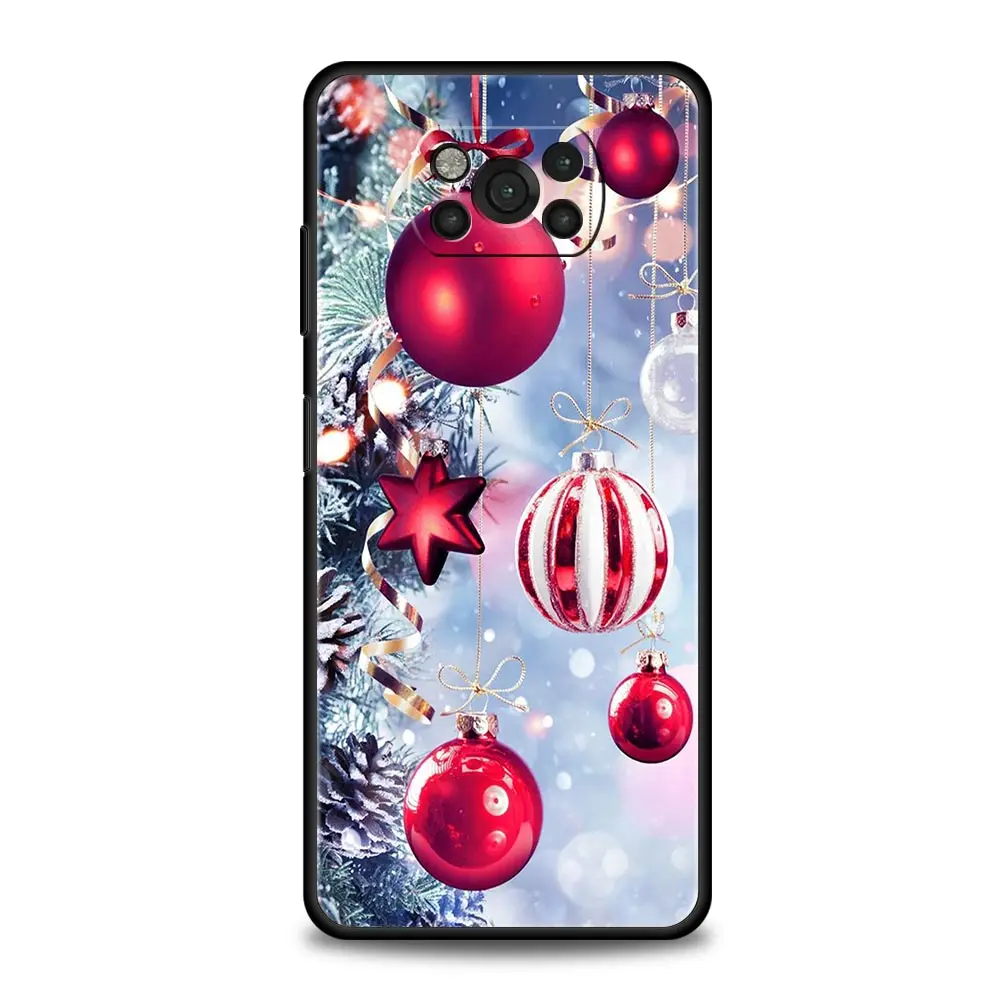 Christmas Graphic Printed Soft Black Phone Case
