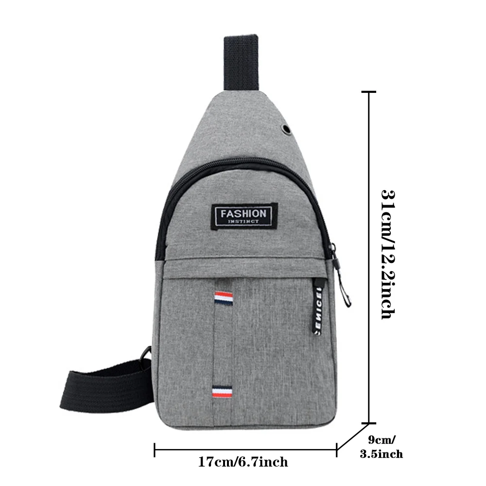 Borsa da petto Borsa a tracolla da uomo Borsa a tracolla multifunzionale semplice Borsa a mano impermeabile Borsa a mano di grande capacità - immagine 5