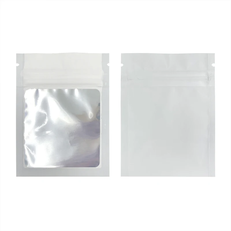 7x9cm Matte Colors With Clear Window Frosted Small Reusable Bag Smell Proof Resealable Zip Lock Mylar Bags Zipper Plastic Bag 5
