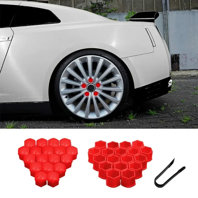 20-Piece Car Wheel Nut Protection and Decoration Caps - Anti-Rust Bolt Covers