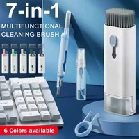 7-in-1 Computer Keyboard Cleaner Brush Kit Earphone Cleaning Pen for Headset IPad Phone Cleaning Tools Cleaner Keycap Puller Kit 1
