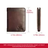 Genuine Leather Mens Wallet RFID Blocking Card Holder ID Money Bag Slim Male Trifold Multi Function Clutch Coin Purse Luxury 6