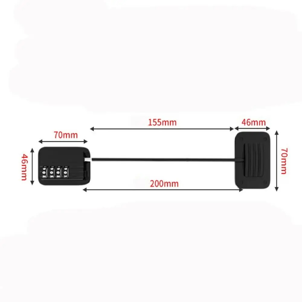 Adjustable ABS Metal Safety Lock for Refrigerator Doors and Cabinets