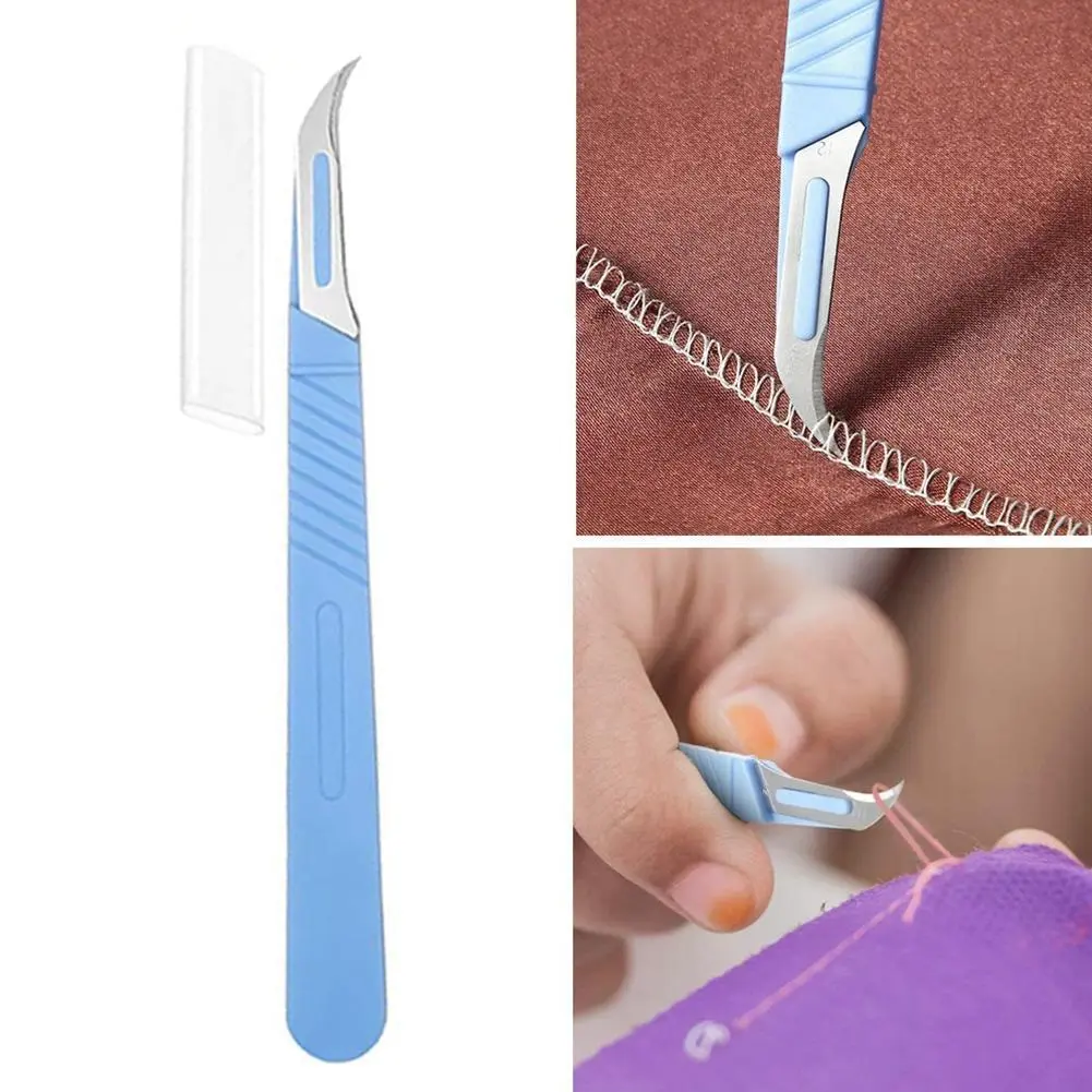 1pc Sewing Seam Rippers Blue Plastic Handle Seam Stitch Ripper Unpicker Remover Thread Cutter For Sewing Craftin Needlework Tool