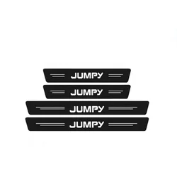 Durable Carbon Fiber Leather Car Door Sill and Trunk Protection Stickers (4Pcs door sill)