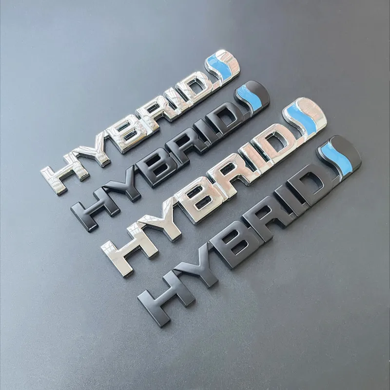 Premium 3D Metal Hybrid Car Emblem Badge Sticker Decal
