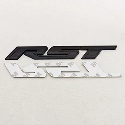 Premium 3D Metal Car Sticker Logo Emblem Badge - Sleek RST Design for Fender, Side, Rear, and Trunk (Full Black)