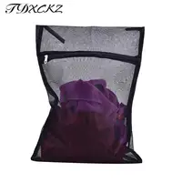 Clothes Washing Machine Laundry Bag With Zipper Nylon Mesh Net Bra Washing Bag Black Wash Bags 1