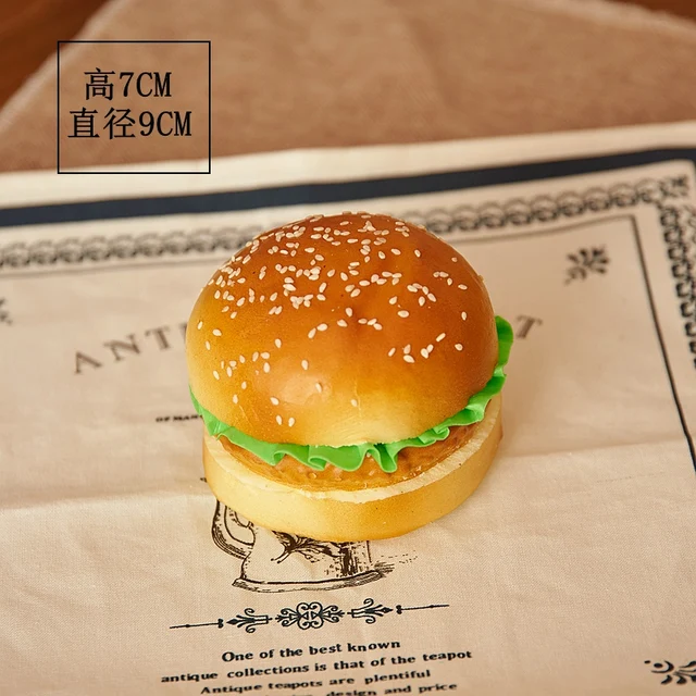 Simulated Food Model Hamburger Bread Toys Food Props Model Window Ornament Artificial Food Fake Food Artificial Hamburger 1