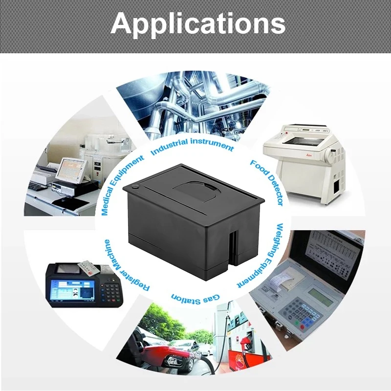 Mini 58mm Panel Embedded Thermal Printer w/ Interface USB RS232 TTL ESC POS Android Windows 5v-9v QR204 Receipt Ticket Printers