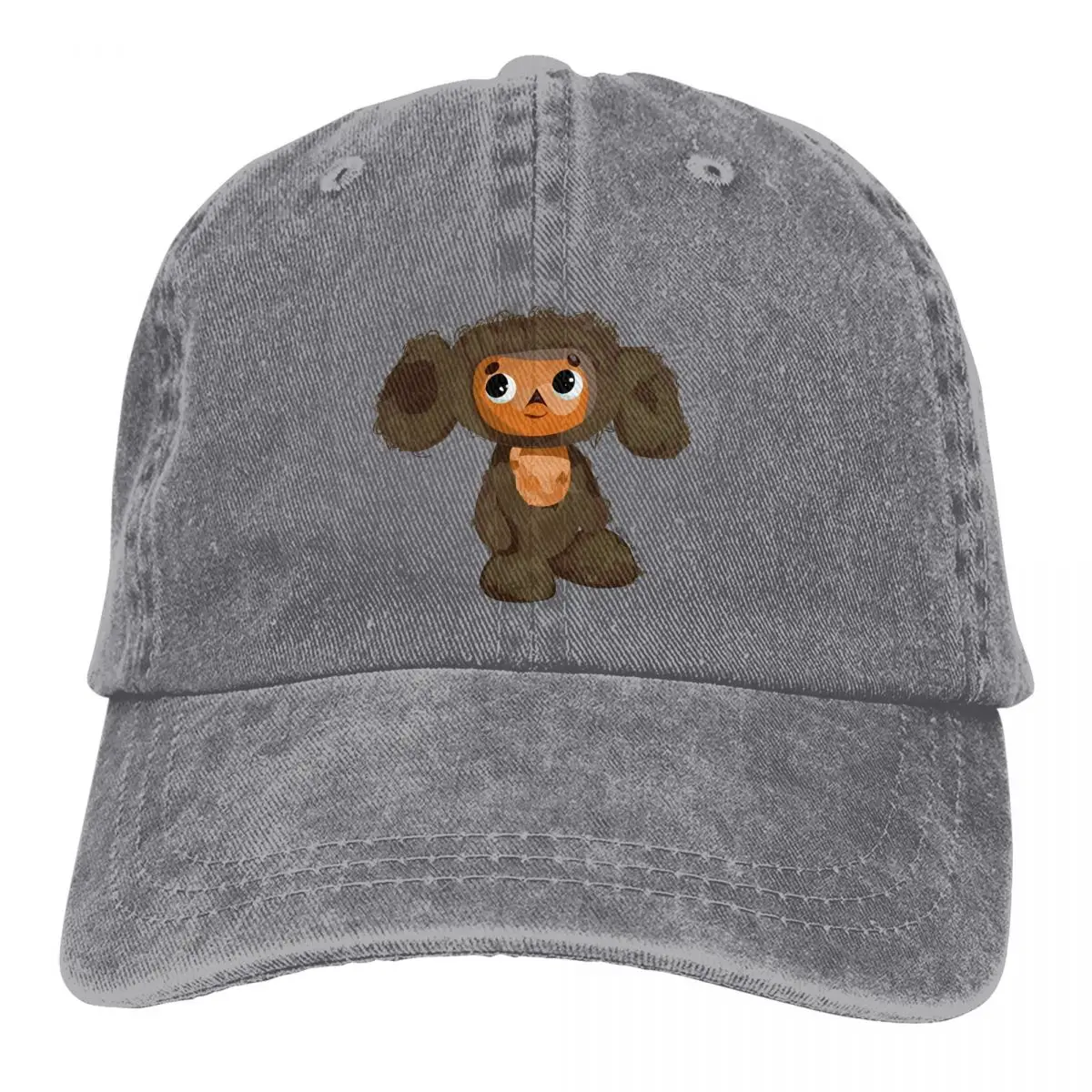 

Cheburashka Che Burashka Gena Russian Cartoon Multicolor Hat Peaked Women's Cap Cute Personalized Visor Protection Hats