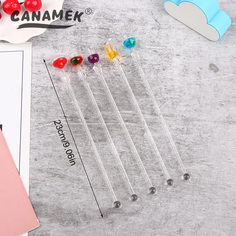 Cocktail Stirrer Drink Mixing Stick Set Acrylic Cocktail Mixer Blender Bar Supplies Swizzle Stirrer
