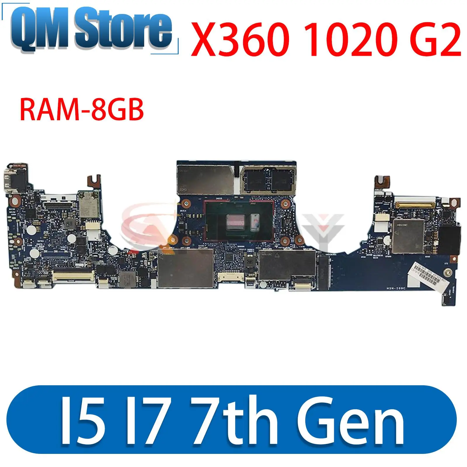 

6050A2895901-MB-A01 For HP Elitebook X360 1020 G2 Laptop Motherboard With i5 i7 CPU 8GB Memory SPS:937425-601 937428-601