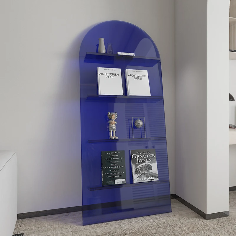Acrylic Bookshelf Magazine Rack Floor Standing Display Shelf Storage Organizer Brochure Holder Home or Office Furniture FYMR