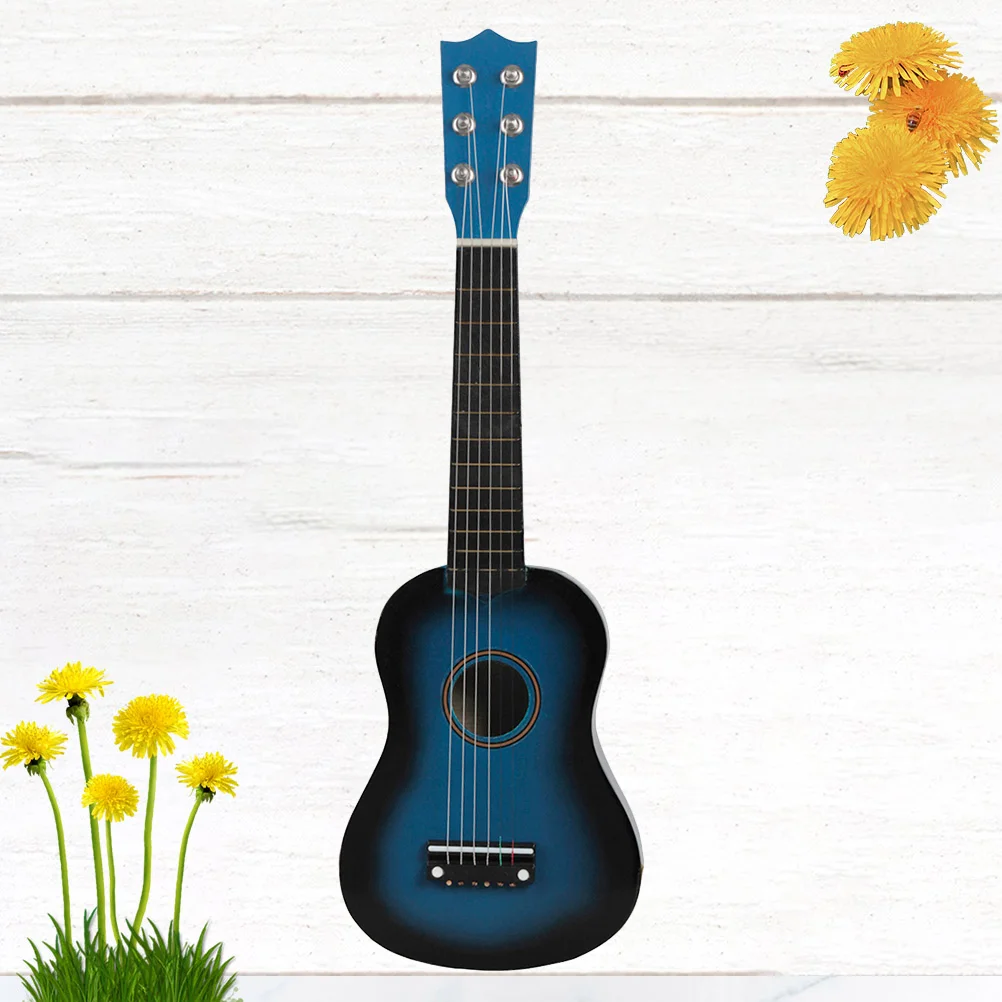 

21 Inch Kdis Folk Instrument 6-string Music Toys Vintage Style Acoustic Guitar Beginner Bamboo Child Kids