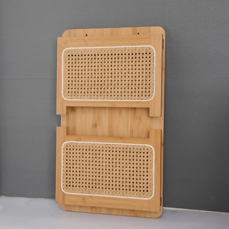 Multi Folding Bamboo Tea Table For Living Room Floor-standing Low Minimalist Compact Tatami Coffee Foldable Table Bed Laptop