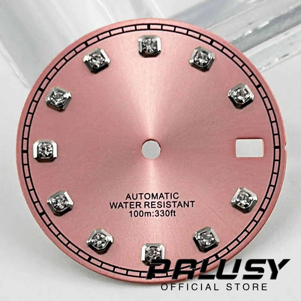 29mm Pink Watch Dial For NH35A 4R35 Movement Sterile Watch Faces Replacement Parts