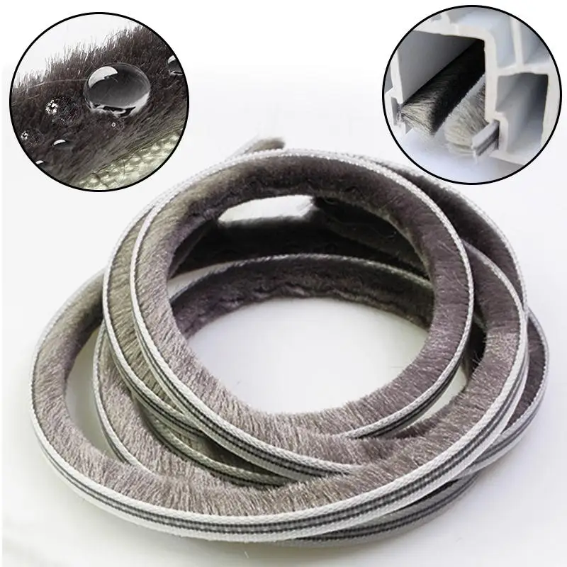 Description Picture 5 of item10M Sliding Door Casement Draught Excluder Brush Pile Seal Strip Weatherstrip 5mmX8mm Soundproof Dustproof Sealing Strip