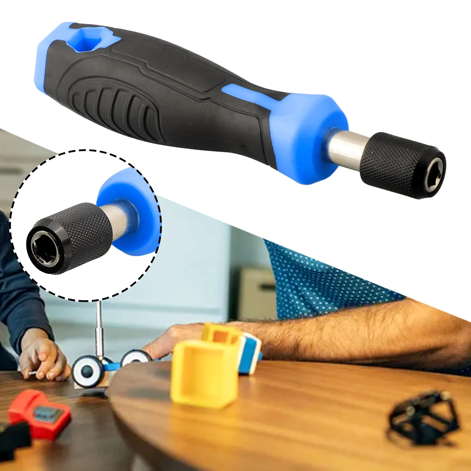 

1pcs 1/4inch Hex Screwdriver Handle Magnetic Self-Locking Screw Driver Bits Holder For Screwdriver Socket Wrench Tools