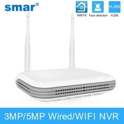 Smar H.265 Wireless NVR 8CH 3MP 5MP WIFI NVR Network Video Recorder Face Detection Email Alart For IP Camera CCTV XMEYE ONVIF