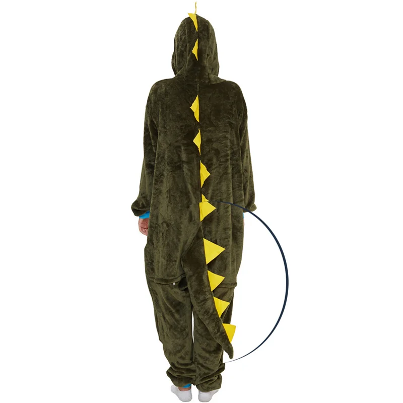 Centrosaurus Onesies Fluffy Pajamas Kigurumi Flannel Anime Cartoon Homewear Halloween Cosplay Costumes Long Sleeve Nightgowns