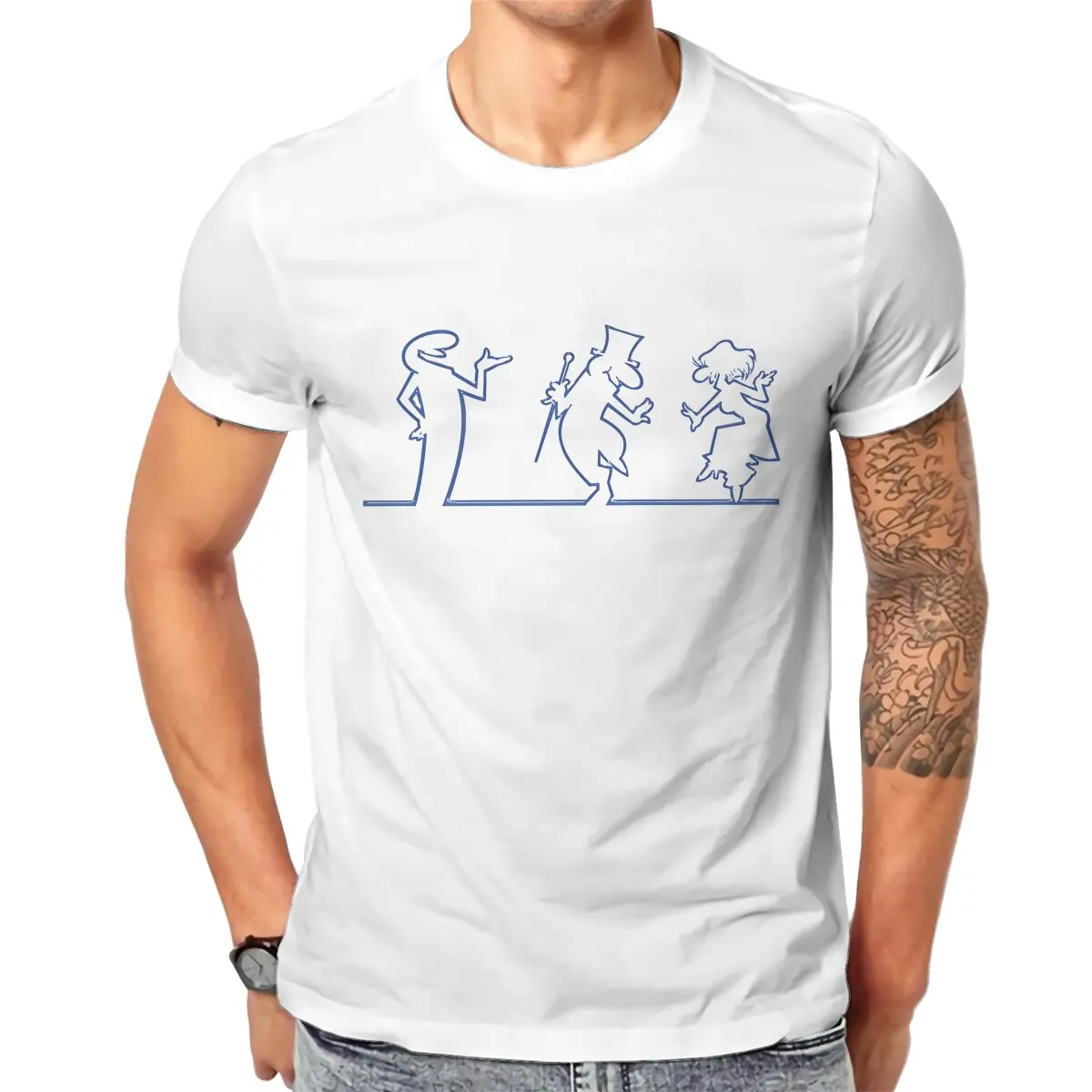 

Синяя версия стильная футболка La Linea мультфильм высшее качество хип-хоп подарок одежда футболка горячая Распродажа