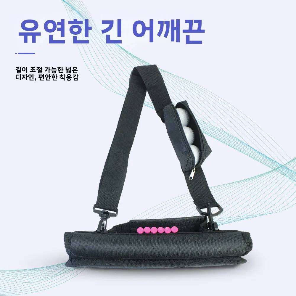 휴대용 경량 골프 클럽 가방 싱글 숄더백 연습장용 휴대용 가방 5개의 골프채 수납 가능 크레스트 골프 장비 가방