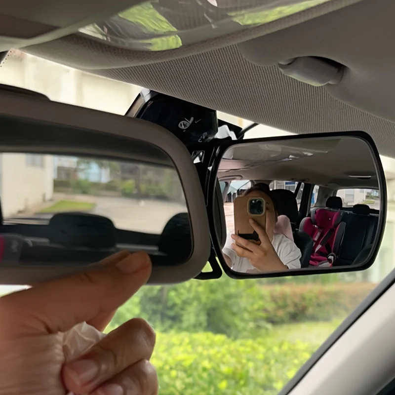 Auto Observing Back Seat Auxiliary Mirror Rotating Baby Car Rearview Baby Monitor Car Safety View Back Seat Mirror Car Interior