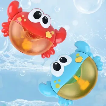 Blowing Bubble Baby Bath Toys Outdoor Foam Maker Waterproof       Cartoon Crab Bathroom Swimming Pool Toys Bathtub Soap Machine 1