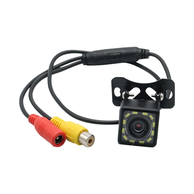 Caméra de recul de voiture HD grand angle, vidéo de vue arrière, caméra de véhicule, caméra de recul, vision nocturne, caméra de stationnement, 4 LED, 8/12 LED 2