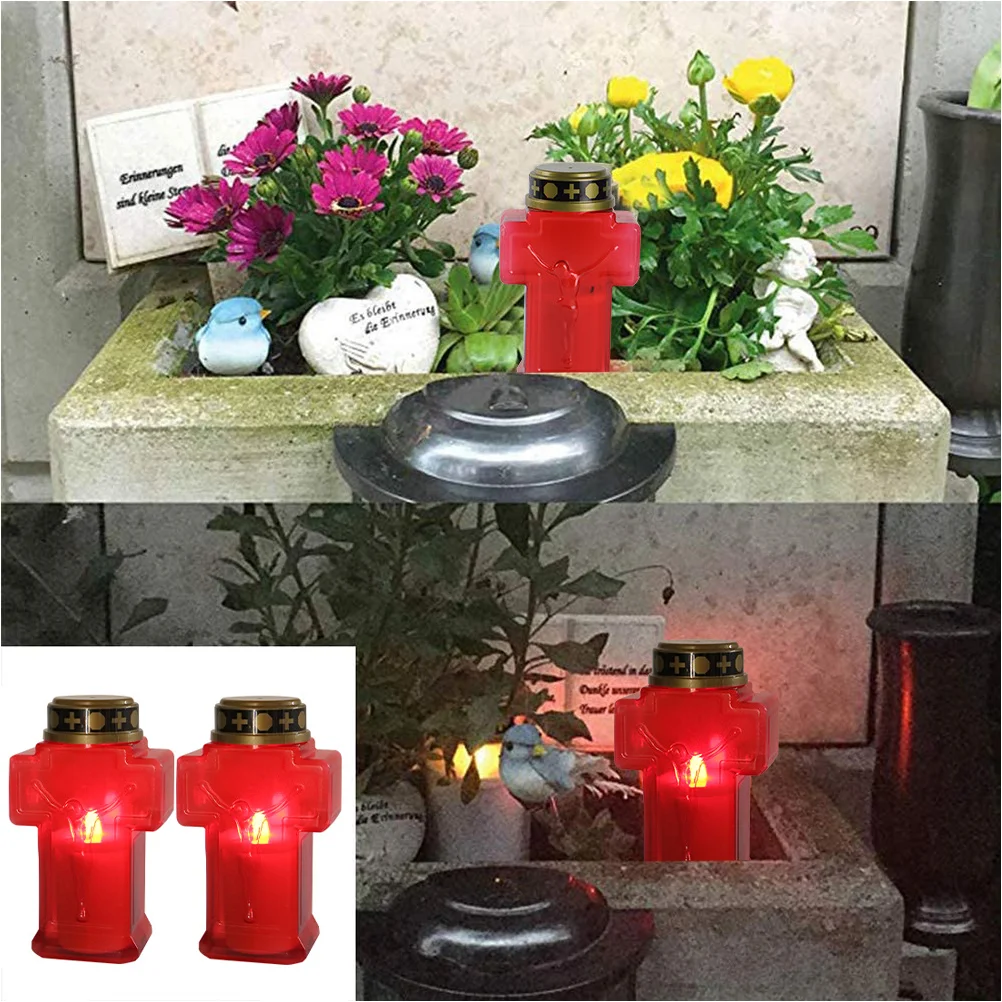

Cross Flameless Candles 2Pcs Religious Candle Devotional Candle Led Religious Candle Led Candle Lights Powered Candles