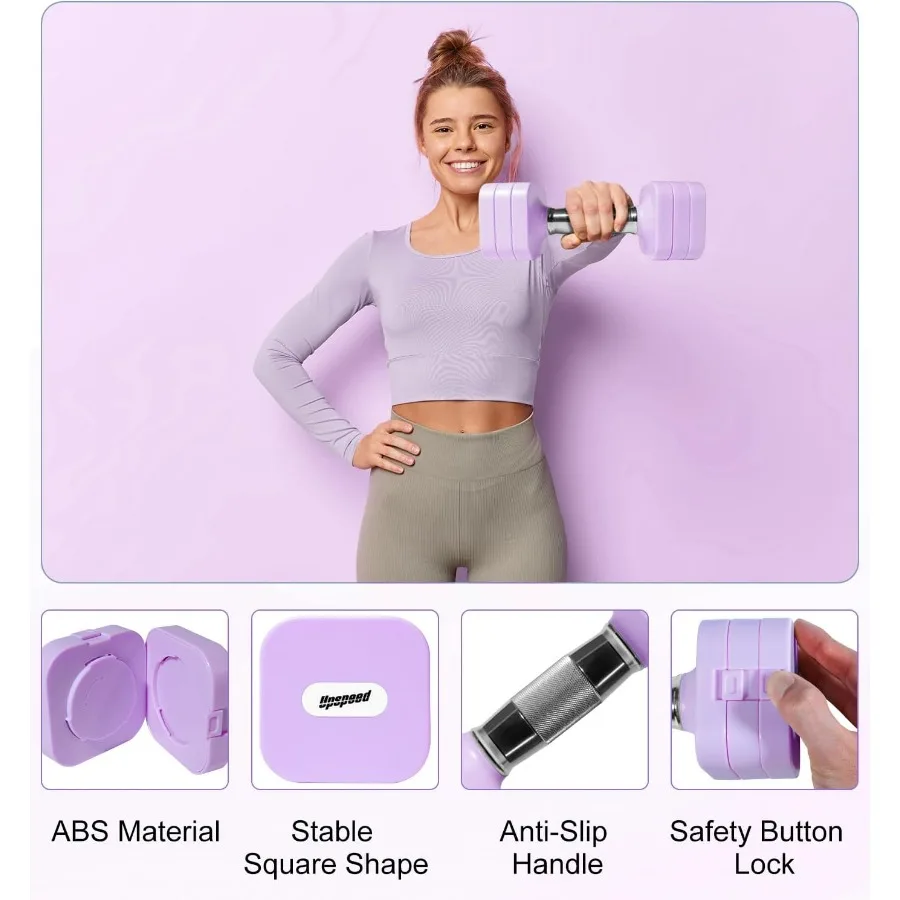 10LB Each[20 LBS Pair] Adjustable Dumbbell Set Free Weights Dumbbells Set for Women Men Hand Weights Sets Adjust Dumbbell Weight