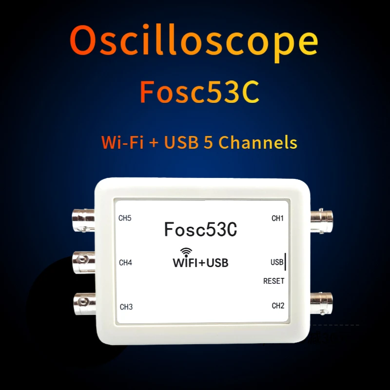 Fosc53C 1M  Wi-Fi USB Oscilloscope 5-channel synchronous input Laboratory electrical repair automotive handheld oscilloscope 2