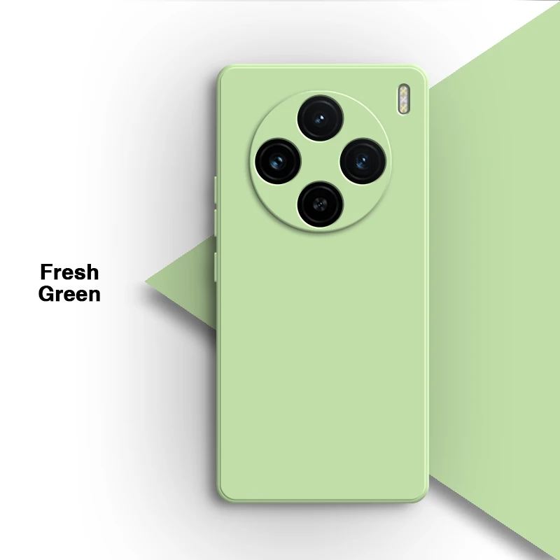 Premium Liquid Silicone Square Back Cover - Elegant Mobile Phone Case