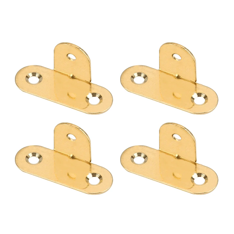 90 Degree Corner Code Metal Corner Brackets Furniture Protector Decorative Right Angle Corners Guards with Screws 4Pcs