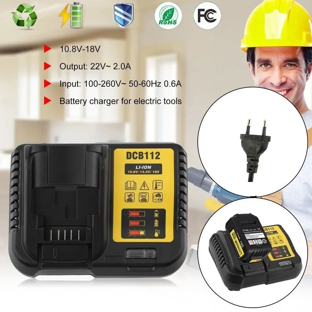 

Зарядное устройство 18/20 в для литиевых батарей DeWalt DCB184 DCB181 DCB182 DCB200 20 в 6A 8A 12A 18 в 20 в